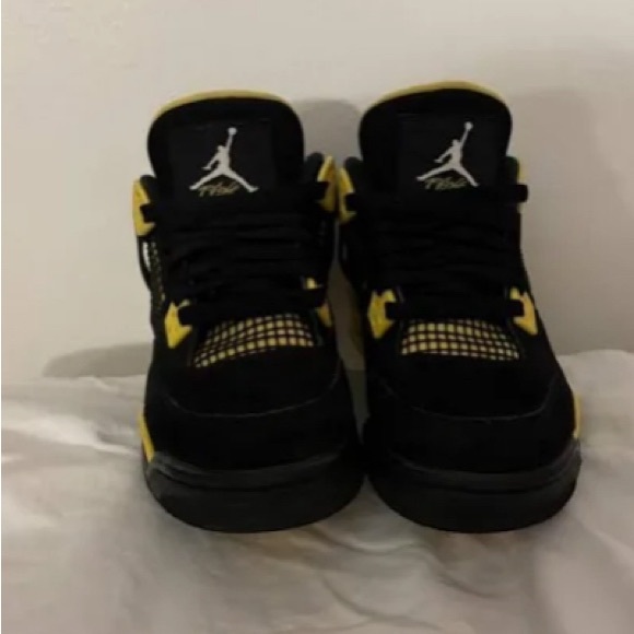 Jordan | Shoes | Jordan Black And Yellow Hightop Sneakers | Poshmark
